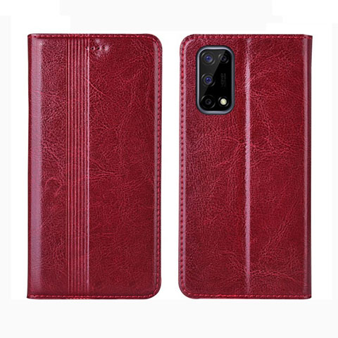 Custodia Portafoglio In Pelle Cover con Supporto L01 per Realme Narzo 30 Pro 5G Rosso