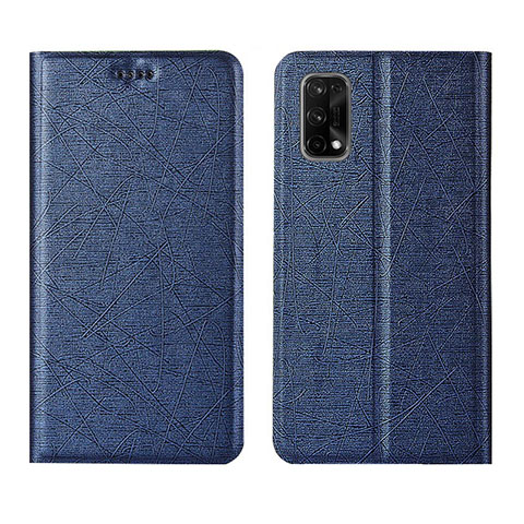 Custodia Portafoglio In Pelle Cover con Supporto L01 per Realme V15 5G Blu