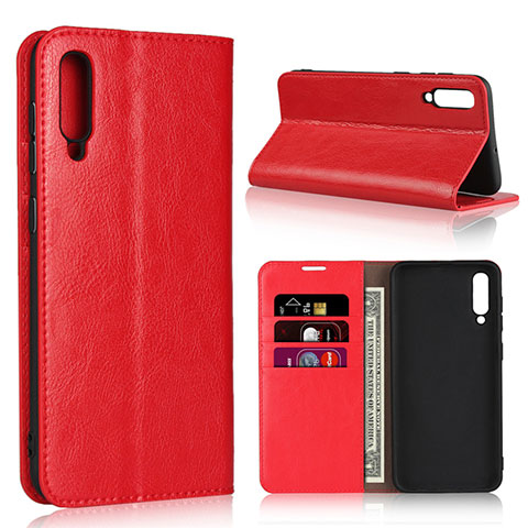 Custodia Portafoglio In Pelle Cover con Supporto L01 per Samsung Galaxy A50S Rosso