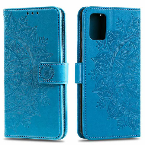 Custodia Portafoglio In Pelle Cover con Supporto L01 per Samsung Galaxy A71 5G Cielo Blu