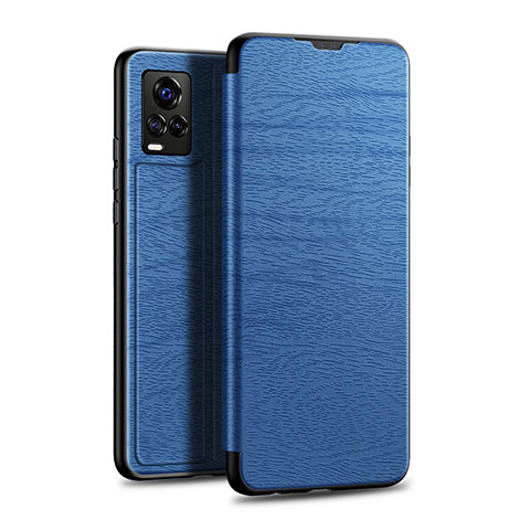 Custodia Portafoglio In Pelle Cover con Supporto L01 per Vivo V20 Pro 5G Blu