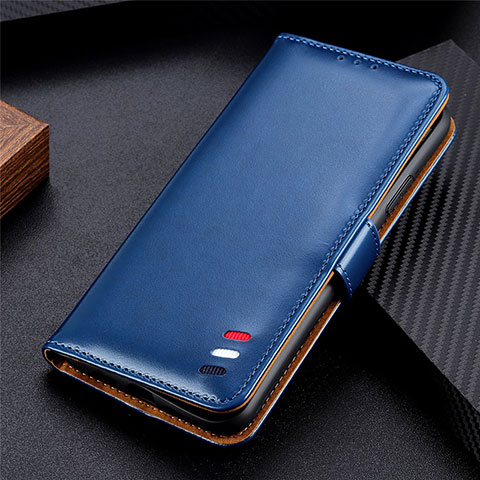 Custodia Portafoglio In Pelle Cover con Supporto L01 per Xiaomi Mi 10i 5G Blu