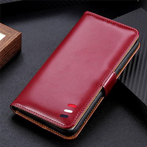 Custodia Portafoglio In Pelle Cover con Supporto L01 per Xiaomi Mi 10i 5G Rosso Rosa