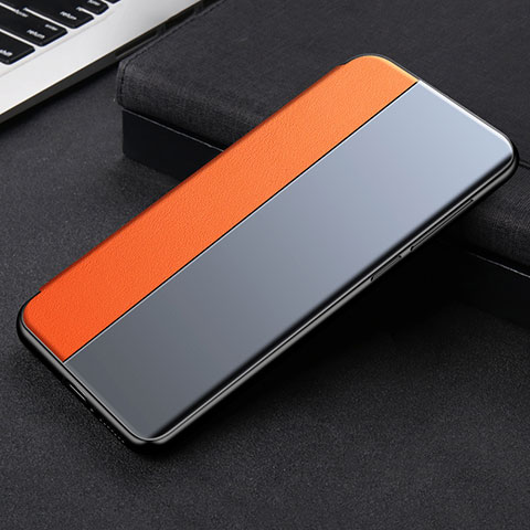 Custodia Portafoglio In Pelle Cover con Supporto L01 per Xiaomi Mi 11 Lite 5G Arancione