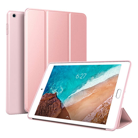 Custodia Portafoglio In Pelle Cover con Supporto L01 per Xiaomi Mi Pad Oro Rosa