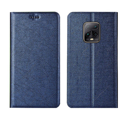 Custodia Portafoglio In Pelle Cover con Supporto L01 per Xiaomi Redmi 10X Pro 5G Blu