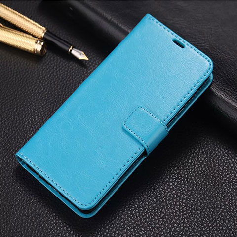 Custodia Portafoglio In Pelle Cover con Supporto L01 per Xiaomi Redmi 8 Cielo Blu