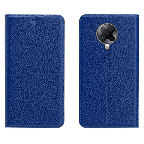 Custodia Portafoglio In Pelle Cover con Supporto L01 per Xiaomi Redmi K30 Pro 5G Blu