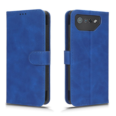 Custodia Portafoglio In Pelle Cover con Supporto L01Z per Asus ROG Phone 7 Pro Blu