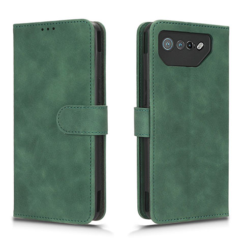 Custodia Portafoglio In Pelle Cover con Supporto L01Z per Asus ROG Phone 7 Pro Verde