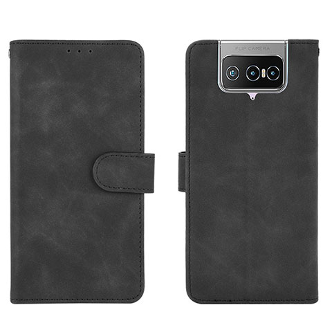 Custodia Portafoglio In Pelle Cover con Supporto L01Z per Asus Zenfone 7 ZS670KS Nero