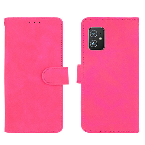 Custodia Portafoglio In Pelle Cover con Supporto L01Z per Asus ZenFone 8 Mini Rosa Caldo