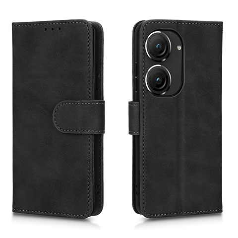 Custodia Portafoglio In Pelle Cover con Supporto L01Z per Asus Zenfone 9 Nero