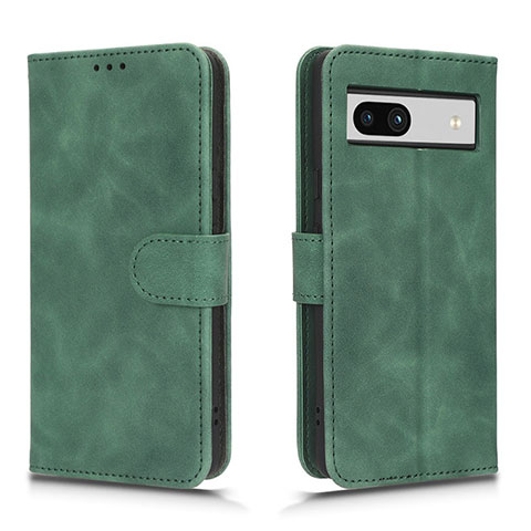 Custodia Portafoglio In Pelle Cover con Supporto L01Z per Google Pixel 7a 5G Verde