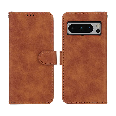 Custodia Portafoglio In Pelle Cover con Supporto L01Z per Google Pixel 8 Pro 5G Marrone