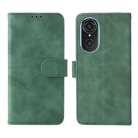 Custodia Portafoglio In Pelle Cover con Supporto L01Z per Huawei Honor 50 SE 5G Verde