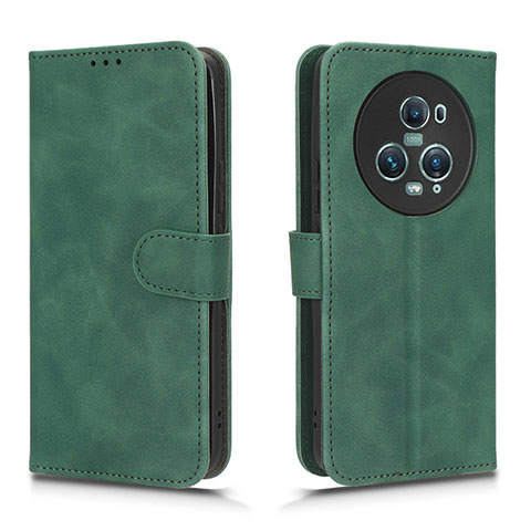 Custodia Portafoglio In Pelle Cover con Supporto L01Z per Huawei Honor Magic5 Pro 5G Verde