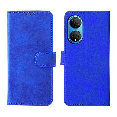 Custodia Portafoglio In Pelle Cover con Supporto L01Z per Huawei Honor X7 Blu