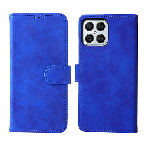 Custodia Portafoglio In Pelle Cover con Supporto L01Z per Huawei Honor X8 4G Blu