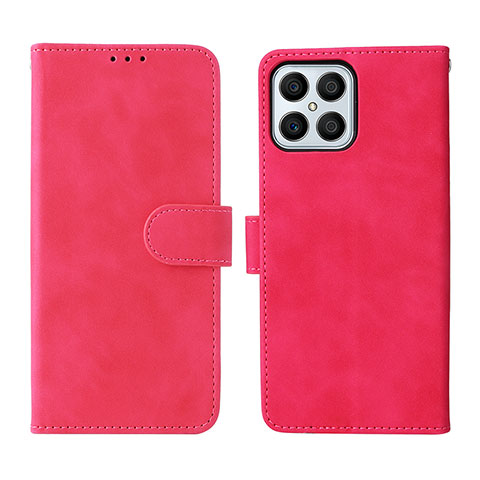 Custodia Portafoglio In Pelle Cover con Supporto L01Z per Huawei Honor X8 4G Rosa Caldo