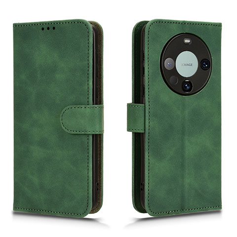 Custodia Portafoglio In Pelle Cover con Supporto L01Z per Huawei Mate 60 Pro+ Plus Verde