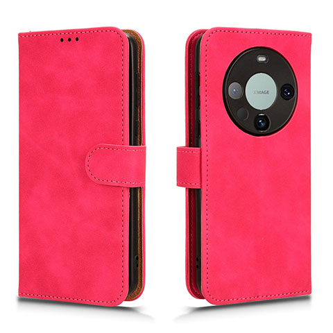 Custodia Portafoglio In Pelle Cover con Supporto L01Z per Huawei Mate 60 Rosa Caldo