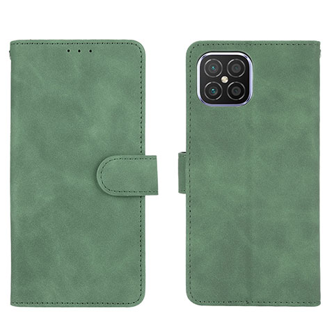 Custodia Portafoglio In Pelle Cover con Supporto L01Z per Huawei Nova 8 SE 4G Verde