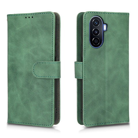 Custodia Portafoglio In Pelle Cover con Supporto L01Z per Huawei Nova Y70 Plus Verde