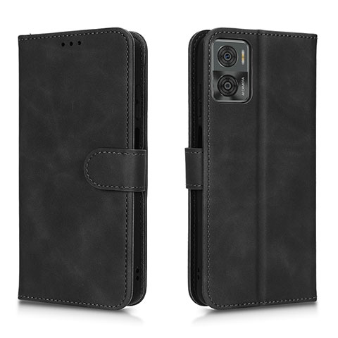 Custodia Portafoglio In Pelle Cover con Supporto L01Z per Motorola Moto E22 Nero