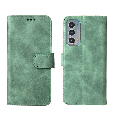 Custodia Portafoglio In Pelle Cover con Supporto L01Z per Motorola Moto Edge 20 5G Verde