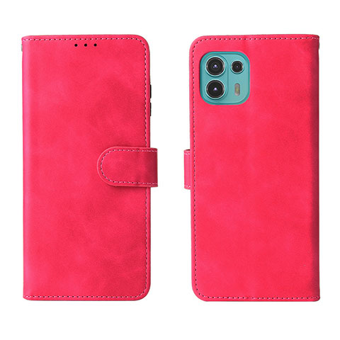 Custodia Portafoglio In Pelle Cover con Supporto L01Z per Motorola Moto Edge 20 Lite 5G Rosa Caldo