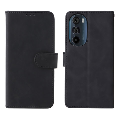 Custodia Portafoglio In Pelle Cover con Supporto L01Z per Motorola Moto Edge 30 Pro 5G Nero