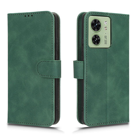 Custodia Portafoglio In Pelle Cover con Supporto L01Z per Motorola Moto Edge 40 5G Verde