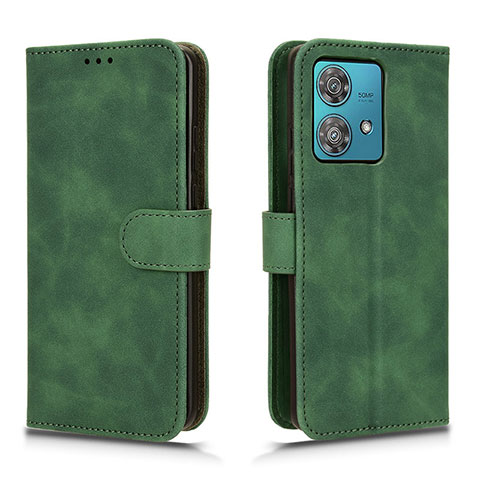 Custodia Portafoglio In Pelle Cover con Supporto L01Z per Motorola Moto Edge 40 Neo 5G Verde