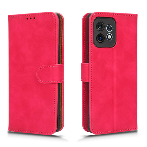 Custodia Portafoglio In Pelle Cover con Supporto L01Z per Motorola Moto Edge Plus (2023) 5G Rosa Caldo