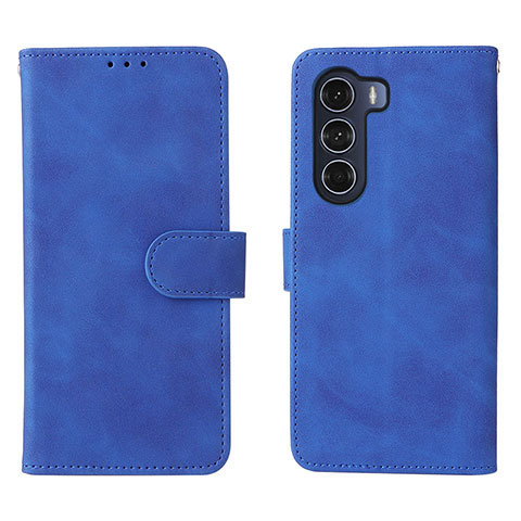 Custodia Portafoglio In Pelle Cover con Supporto L01Z per Motorola Moto Edge S30 5G Blu