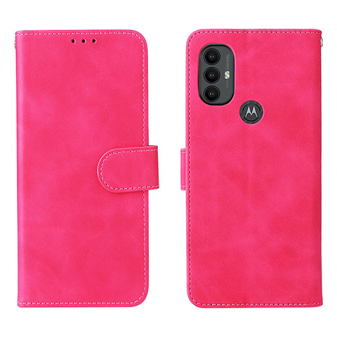 Custodia Portafoglio In Pelle Cover con Supporto L01Z per Motorola Moto G Play (2023) Rosa Caldo