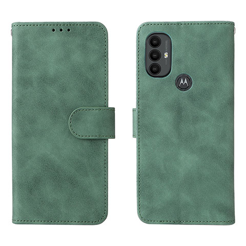 Custodia Portafoglio In Pelle Cover con Supporto L01Z per Motorola Moto G Play (2023) Verde