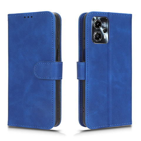 Custodia Portafoglio In Pelle Cover con Supporto L01Z per Motorola Moto G13 Blu