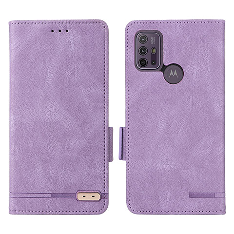 Custodia Portafoglio In Pelle Cover con Supporto L01Z per Motorola Moto G20 Viola