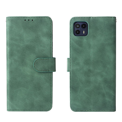 Custodia Portafoglio In Pelle Cover con Supporto L01Z per Motorola Moto G50 5G Verde