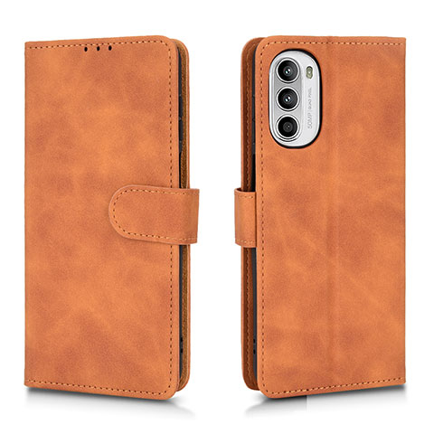 Custodia Portafoglio In Pelle Cover con Supporto L01Z per Motorola Moto G71s 5G Marrone