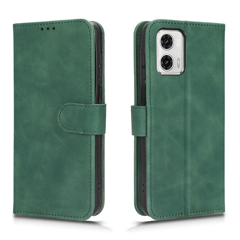 Custodia Portafoglio In Pelle Cover con Supporto L01Z per Motorola Moto G73 5G Verde