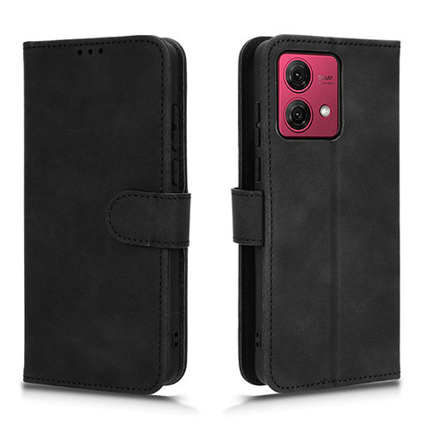 Custodia Portafoglio In Pelle Cover con Supporto L01Z per Motorola Moto G84  5G Nero