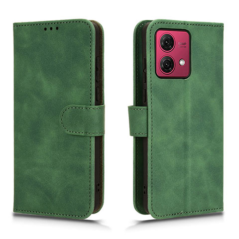 Custodia Portafoglio In Pelle Cover con Supporto L01Z per Motorola Moto G84 5G Verde