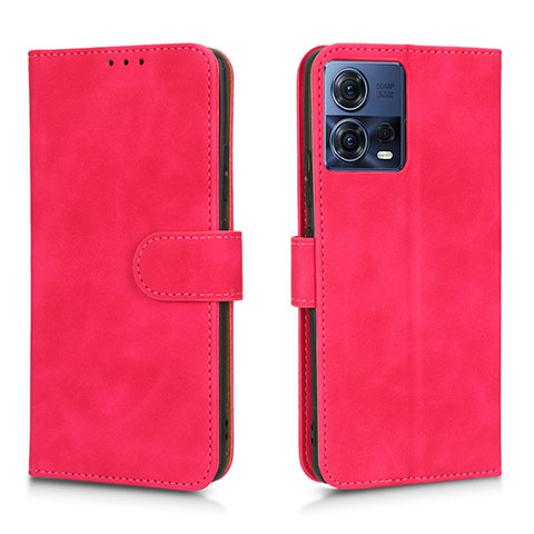 Custodia Portafoglio In Pelle Cover con Supporto L01Z per Motorola Moto S30 Pro 5G Rosa Caldo