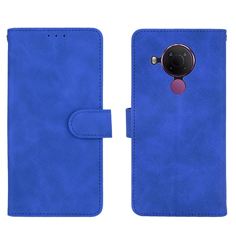 Custodia Portafoglio In Pelle Cover con Supporto L01Z per Nokia 5.4 Blu