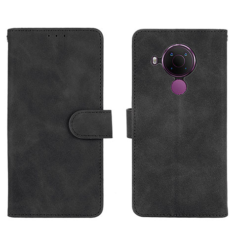 Custodia Portafoglio In Pelle Cover con Supporto L01Z per Nokia 5.4 Nero