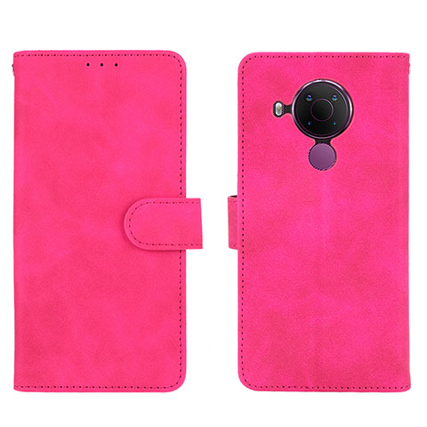 Custodia Portafoglio In Pelle Cover con Supporto L01Z per Nokia 5.4 Rosa Caldo
