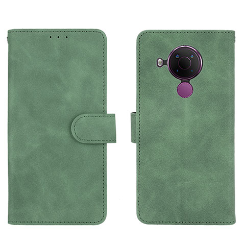 Custodia Portafoglio In Pelle Cover con Supporto L01Z per Nokia 5.4 Verde